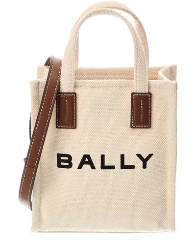 Bally Akeley Canvas Tote In Neutral