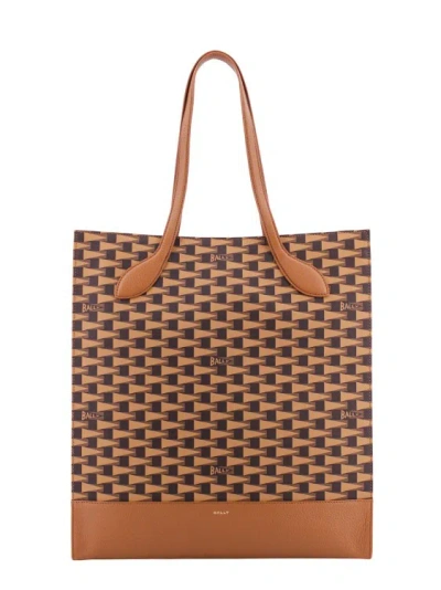 Bally All-over Print Coated Canvas Shoulder Bag In Brown
