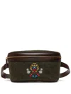Bally Alpine Flower-embroidered Belt Bag In Green