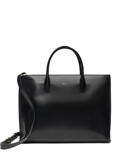 Bally Althea Leather Tote Bag In Black