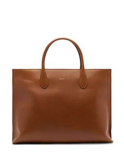Bally Althea Logo-print Tote Bag In Brown