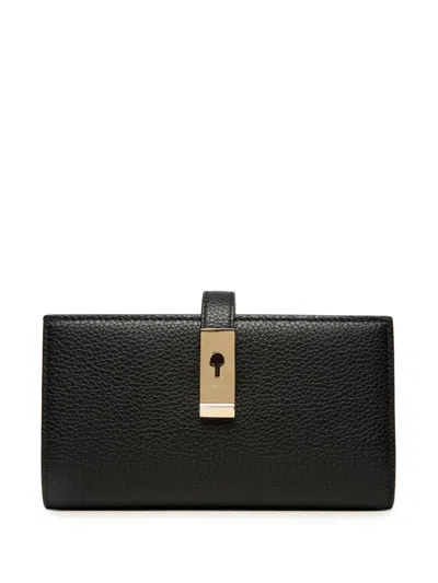 Bally Amber Leather Wallet In Black