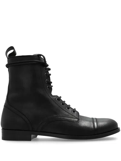Bally Ankle Leather Boots In Black
