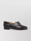 Bally Apron Toe Stacked Heel Loafers With Eyelet Detailing