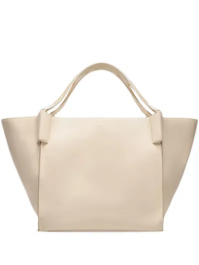 Bally Arkle Leather Tote Bag In Neutrals