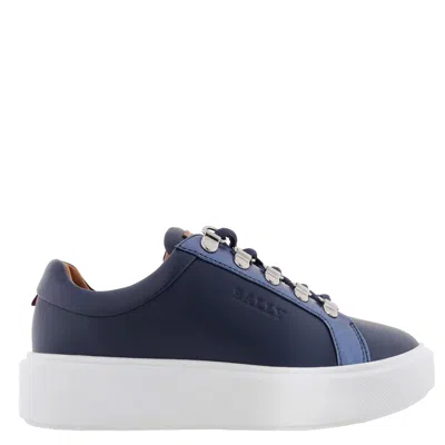 Bally Asaka Leather Low-top Sneakers In Blue