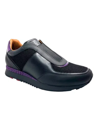 Bally Asmund 6217402 Men's Black Leather/fabric Sneakers