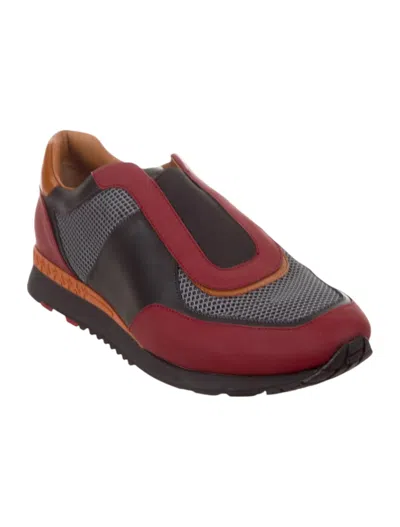 Bally Asmund 6217404 Men's Red Leather/fabric Sneakers Size Us 5.5