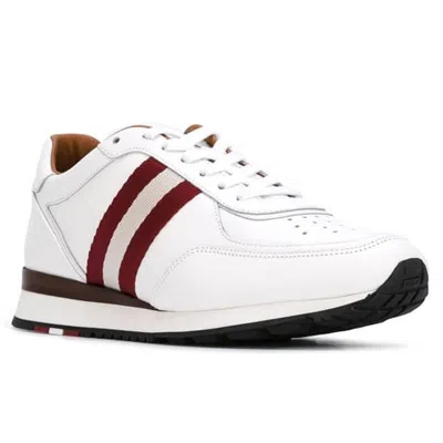 Bally Aston Men's 6205287 White Leather Sneakers In Multi