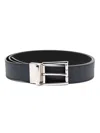 Bally Astory Reversible And Adjustable Leather Belt In Blue