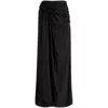 Bally Asymmetric Ruffled Skirt In Black In Black