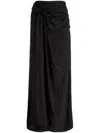 Bally Asymmetric Ruffled Skirt In Black In Black