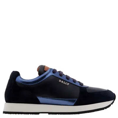 Bally Athyna Calf Suede Sneakers In Black