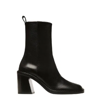 Bally Austine Block Heel Leather Boots In Black