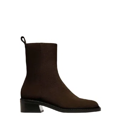 Bally Austine Block Heel Leather Boots In Brown