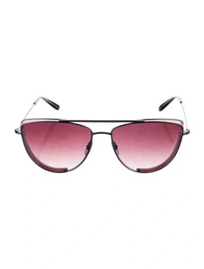 Pre-owned Bally Aviator Gradient Sunglasses In Pink