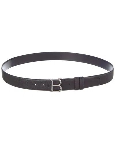 Bally B 35 Buckle Reversible & Adjustable Leather Belt In Black