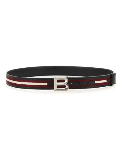 Bally B Bold Belt In Blackredbonepall