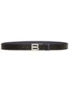 Bally B Bold Reversible Leather Belt In Black