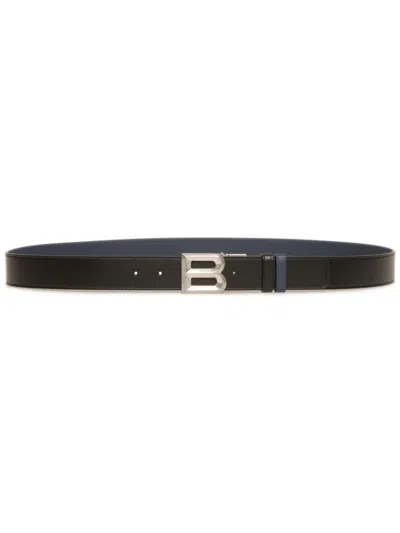 Bally B Bold Reversible Leather Belt In Black