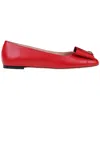 Bally B Bow Ballerinas In Red