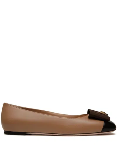 Bally B-bow Ballet Flats In Neutrals