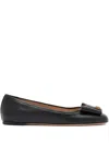Bally B-bow Quilted Leather Ballet Flats In Black