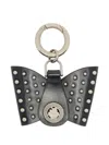 Bally B-bow Studded Leather Charm In Black