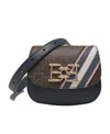 Bally Bag In Leather And Coated Cotton In Black