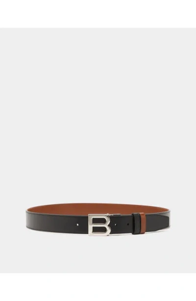 Bally B Logo Adjustable And Reversible Belt In Black