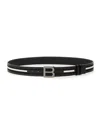 Bally Logo-buckle Stripe-detailed Belt