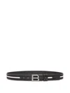 Bally Adjustable Logo Buckle Belt With Stripe Detail In Multicolour
