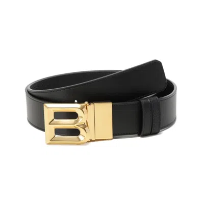 Bally Reversible Logo-buckle Leather Belt In Black