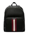 Bally Black Canvas Backpack In Black