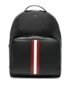 Bally Mythos Leather Backpack In Black