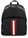 Bally Black Canvas Backpack In Black