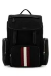Bally Striped Backpack In Black