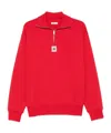 Bally Emblem-patch Sweatshirt In Red