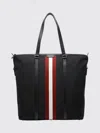 Bally Black Code Tote Bag In Red