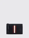 Bally Color Block Leather Rectangular Clutch Bag In Neutral