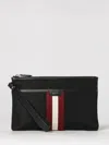 Bally Nylon Code Clutch With Wrist Strap In Black