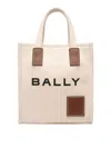 Bally Mini Akelai Canvas Tote Bag In White