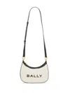 Bally Bar Ellipse Crossbody Bag In White