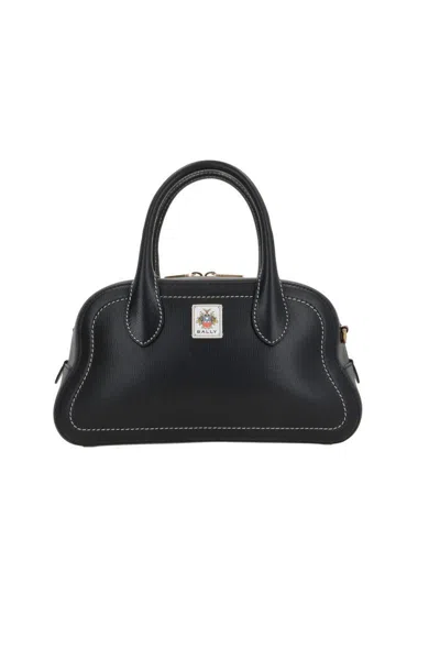 Bally Unda Leather Tote In Black
