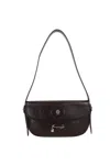 Bally Shoulder Bag Padlock Detail In Bitter Choco 24+pall