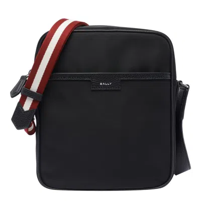 Bally Code Leather Messenger Bag In Black