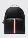 Bally Mythos Vertical Stripe Leather Backpack In Black