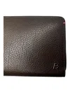 Bally Balen 6218474 Travel Wallet Brown Calf Grained Leather In Brown