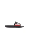 Bally Simon 6234035 Men's Ink Logo Rubber Sandals In Black