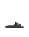 Bally Man Sandals Midnight Blue Size 13 Textile Fibers In Black